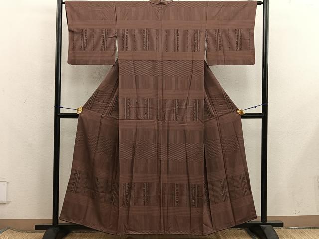 平和屋着物■上質な小紋　草花文　正絹　逸品　BAAX8351mz
