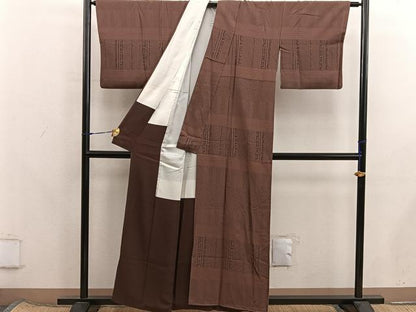 平和屋着物■上質な小紋　草花文　正絹　逸品　BAAX8351mz
