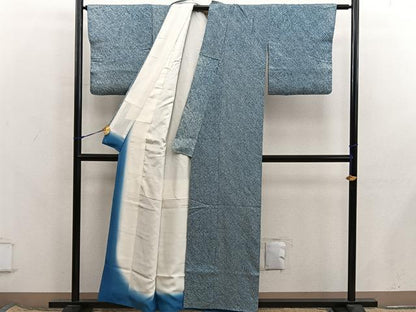 平和屋着物■大変加工の良い総絞り小紋　正絹　逸品　BAAX8354mz