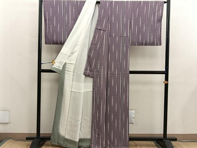 平和屋着物■上質な小紋　幾何学文様　正絹　逸品　未使用　BAAX8356mz