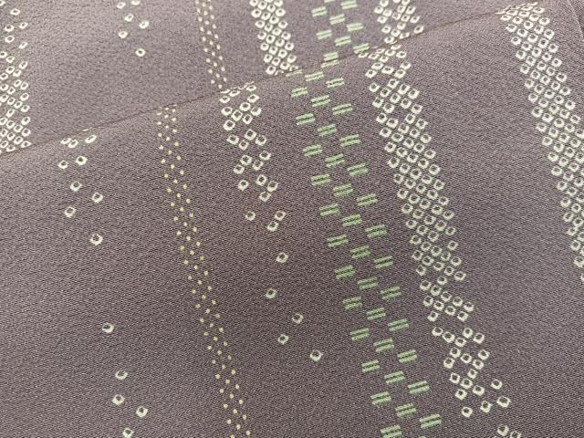 平和屋着物■上質な小紋　幾何学文様　正絹　逸品　未使用　BAAX8356mz