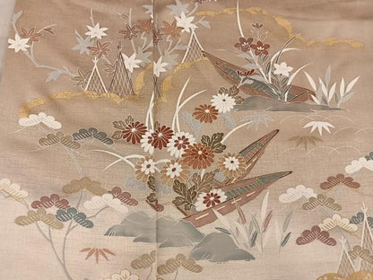 平和屋着物■訪問着　船花文　暈し染め　金彩　正絹　逸品　BAAX8359mz