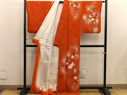 平和屋着物■訪問着　梅花文　金彩　正絹　逸品　BAAX8361mz