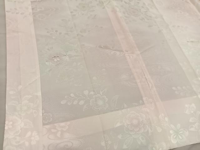 平和屋着物■長襦袢　無双仕立て　流水花地紋　暈し染め　正絹　逸品　BAAX8363mz