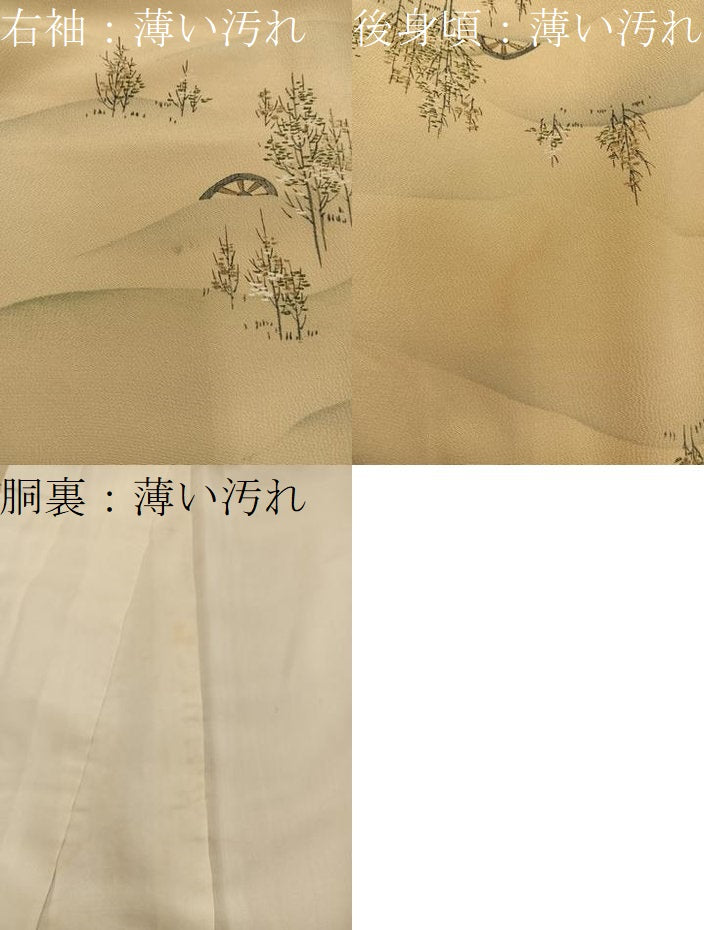 平和屋着物■上質な小紋　片輪車花文　正絹　逸品　BAAX8371mz