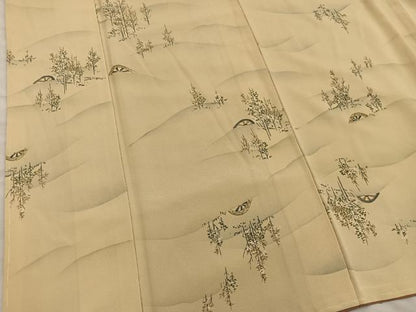 平和屋着物■上質な小紋　片輪車花文　正絹　逸品　BAAX8371mz