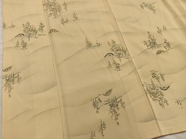 平和屋着物■上質な小紋　片輪車花文　正絹　逸品　BAAX8371mz