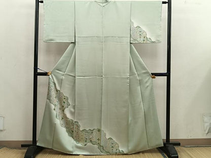 平和屋着物■訪問着　草花文　暈し染め　正絹　逸品　BAAX8372mz