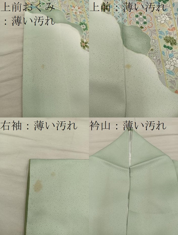 平和屋着物■訪問着　草花文　暈し染め　正絹　逸品　BAAX8372mz