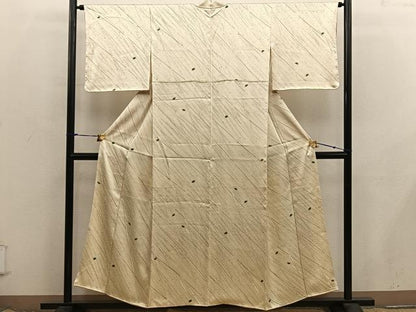 平和屋着物■上質な小紋　舞葉文　正絹　逸品　BAAX8380mz