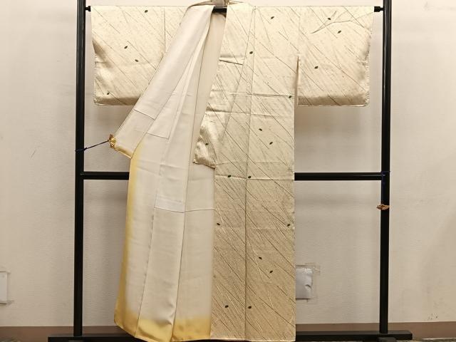 平和屋着物■上質な小紋　舞葉文　正絹　逸品　BAAX8380mz