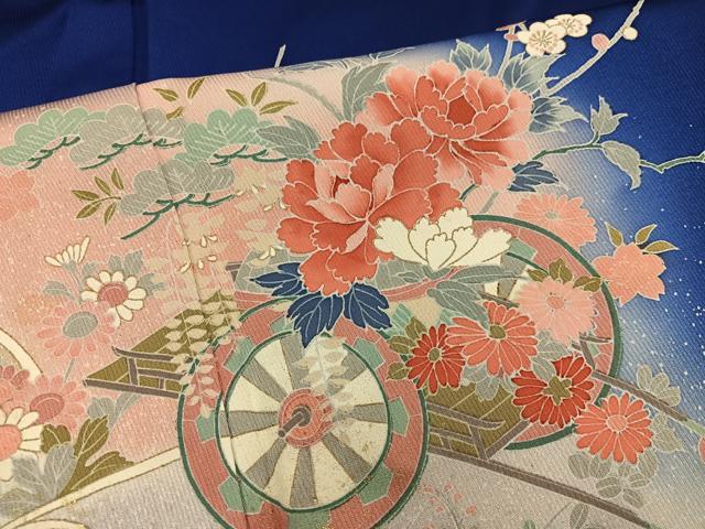 平和屋着物■訪問着　花車文　暈し染め　金彩　正絹　逸品　BAAX8383mz