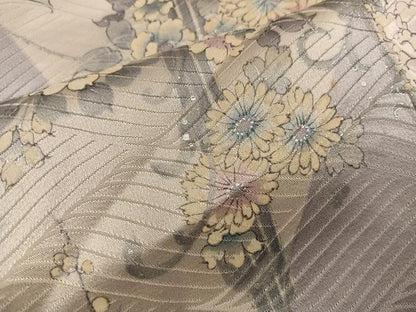 平和屋着物■上質な小紋　菊花文　暈し染め　正絹　逸品　BAAX8388mz