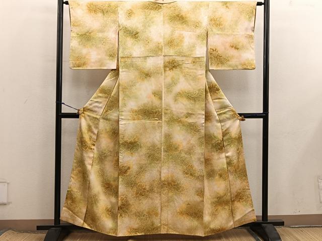 平和屋着物■上質な小紋　草花文　正絹　逸品　BAAX8399mz