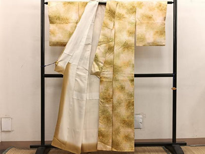 平和屋着物■上質な小紋　草花文　正絹　逸品　BAAX8399mz