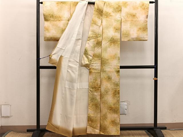 平和屋着物■上質な小紋　草花文　正絹　逸品　BAAX8399mz