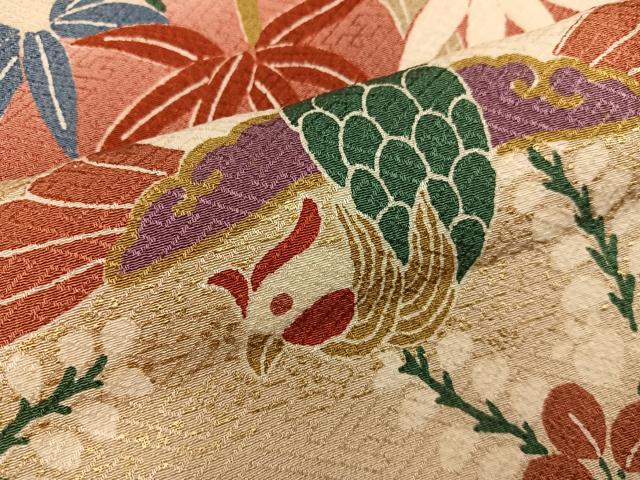 平和屋着物■訪問着　鳳凰花文　暈し染め　金彩　正絹　逸品　BAAX8405mz