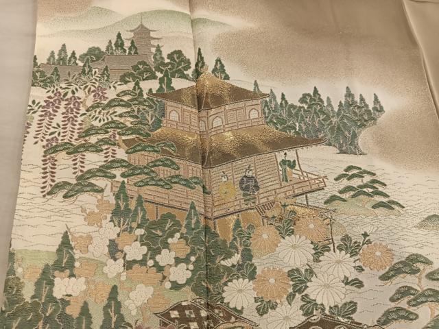 平和屋着物■豪華色留袖　人物風景文　寿光織　暈し染め　金糸　正絹　逸品　BAAX8407mz