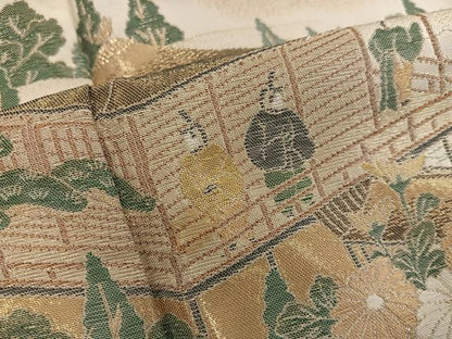 平和屋着物■豪華色留袖　人物風景文　寿光織　暈し染め　金糸　正絹　逸品　BAAX8407mz