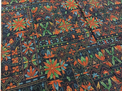 平和屋着物■上質な紬　菊花文　正絹　逸品　BAAX8409mz