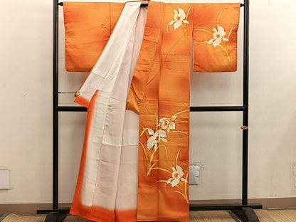 平和屋着物■訪問着　カトレア　暈し染め　正絹　逸品　BAAX8411mz