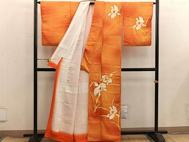 平和屋着物■訪問着　カトレア　暈し染め　正絹　逸品　BAAX8411mz