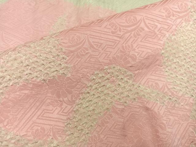 平和屋着物■振袖用長襦袢　袷　絞り　飛鶴文　半衿刺繍　正絹　逸品　BAAX8412mz
