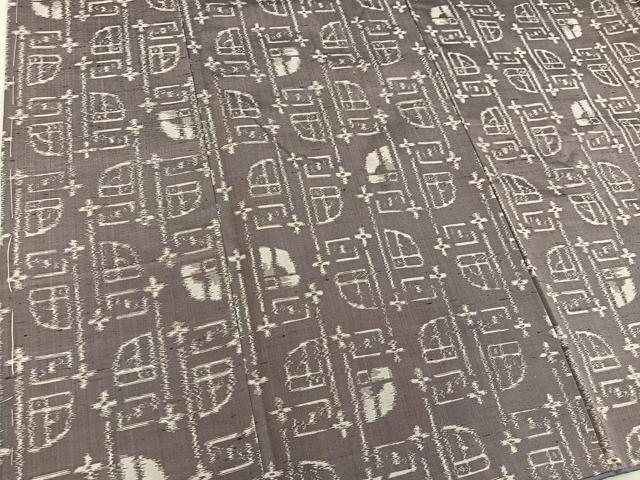 平和屋着物■上質な紬　幾何学文様　正絹　逸品　BAAX8413mz