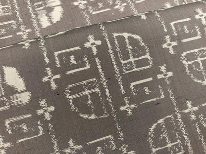 平和屋着物■上質な紬　幾何学文様　正絹　逸品　BAAX8413mz