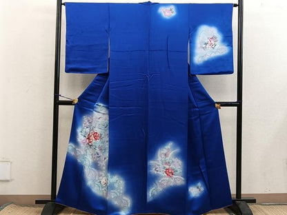 平和屋着物■訪問着　草花文　暈し染め　正絹　逸品　BAAX8416mz