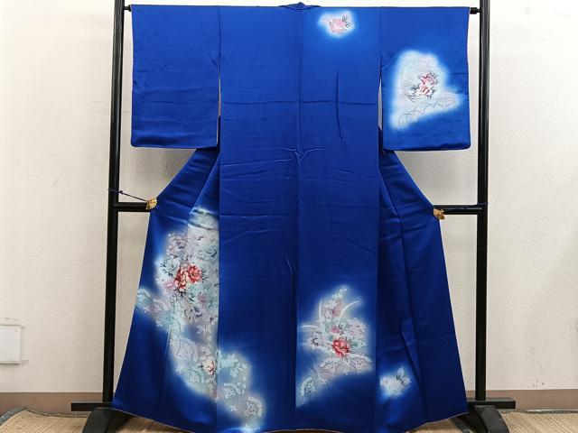 平和屋着物■訪問着　草花文　暈し染め　正絹　逸品　BAAX8416mz