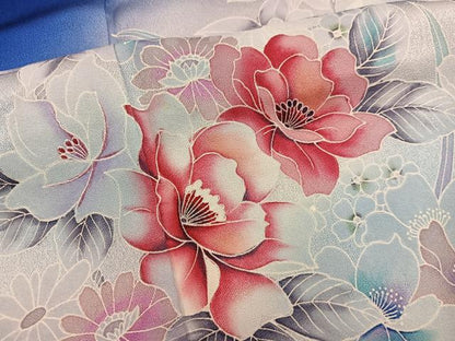 平和屋着物■訪問着　草花文　暈し染め　正絹　逸品　BAAX8416mz