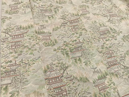平和屋着物■上質な紬　風景文　正絹　逸品　BAAX8417mz