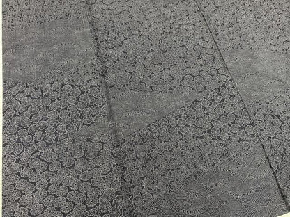 平和屋着物■東京染伝統工芸士　金田昇　小紋　立波花文　正絹　逸品　BAAX8419mz