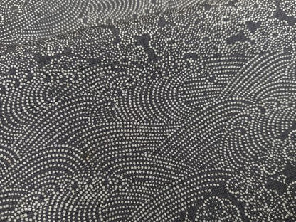 平和屋着物■東京染伝統工芸士　金田昇　小紋　立波花文　正絹　逸品　BAAX8419mz