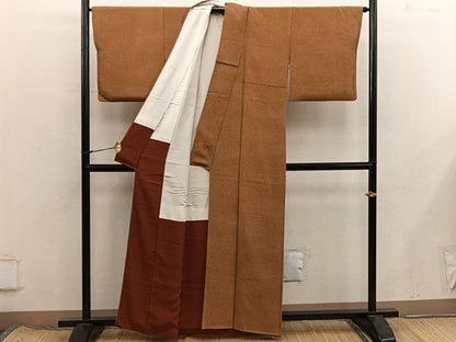 平和屋着物■上質な小紋　霞文　正絹　逸品　BAAX8432mz