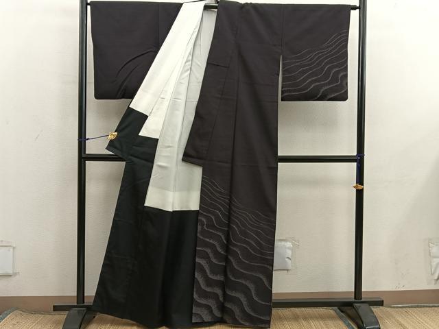 平和屋着物■訪問着　流水文　正絹　逸品　BAAX8442mz