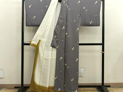 平和屋着物■上質な小紋　花鳥文　正絹　逸品　BAAX8443mz
