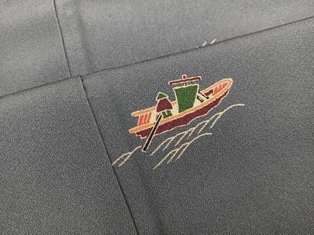 平和屋着物■上質な小紋　人物文　正絹　逸品　BAAX8445mz