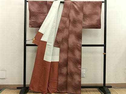 平和屋着物■上質な紬　霞文　正絹　逸品　BAAX8446mz