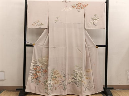 平和屋着物■訪問着　友禅　作家物　枝椿　正絹　逸品　BAAX8447mz