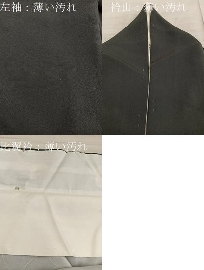 平和屋着物■豪華黒留袖　作家物　人物花文　正絹　逸品　BAAX8448mz