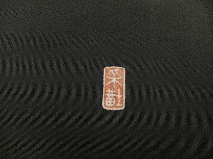 平和屋着物■豪華黒留袖　作家物　人物花文　正絹　逸品　BAAX8448mz