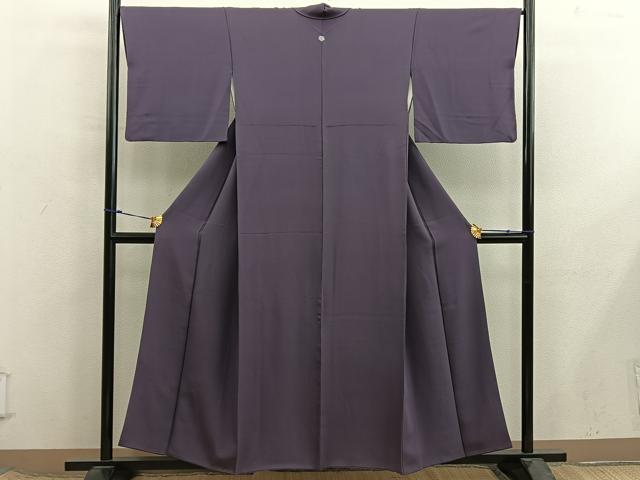 平和屋着物■上質な色無地　濃色　正絹　逸品　BAAX8450mz