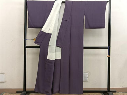平和屋着物■上質な色無地　濃色　正絹　逸品　BAAX8450mz