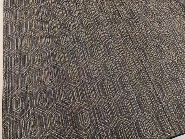 平和屋着物■上質な紬　亀甲文　正絹　逸品　BAAX8454mz