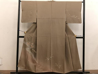 平和屋着物■訪問着　菊花文　暈し染め　正絹　逸品　BAAX8455mz