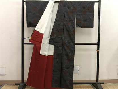 平和屋着物■本場大島紬　楓文　正絹　逸品　BAAX8457mz