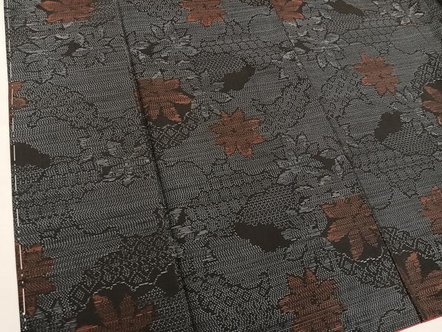 平和屋着物■本場大島紬　楓文　正絹　逸品　BAAX8457mz