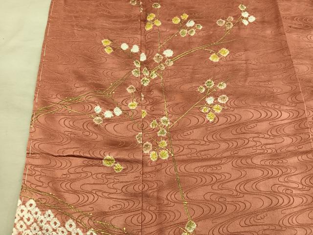 平和屋着物■訪問着　絞り　枝花文　金彩　正絹　逸品　BAAX8459mz